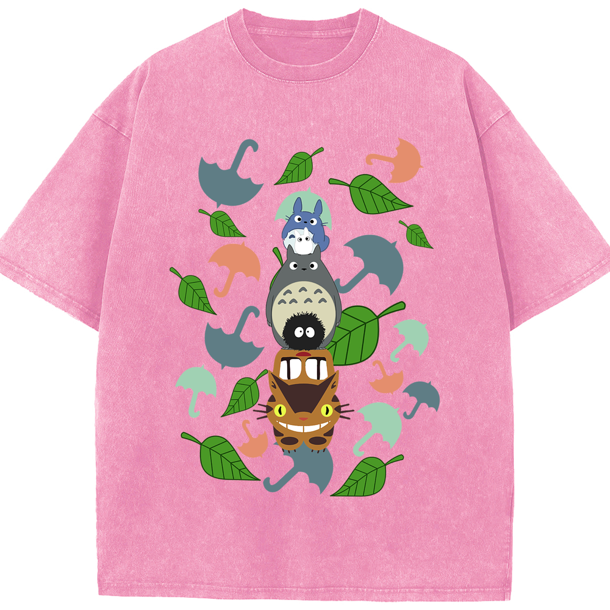 （画像用） となりのトトロ 草壁メイ 草壁サツキ My Neighbor Totoro Satsuki Kusakabe Mei Kusakabe 綿100% ヴィンテージ風 半袖Tシャツ（フロントプリント）
